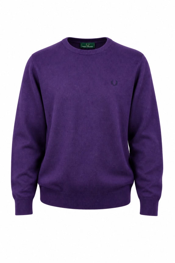 FRED PERRY MAGLIONE MINIMAL VIOLA UOMO PRE OWNED L