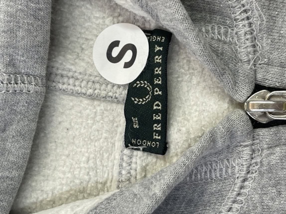 FRED PERRY ZIP HOODIE MINIMAL ΓΚΡΙ ΑΝΤΡΙΚΟ PRE OWNED S