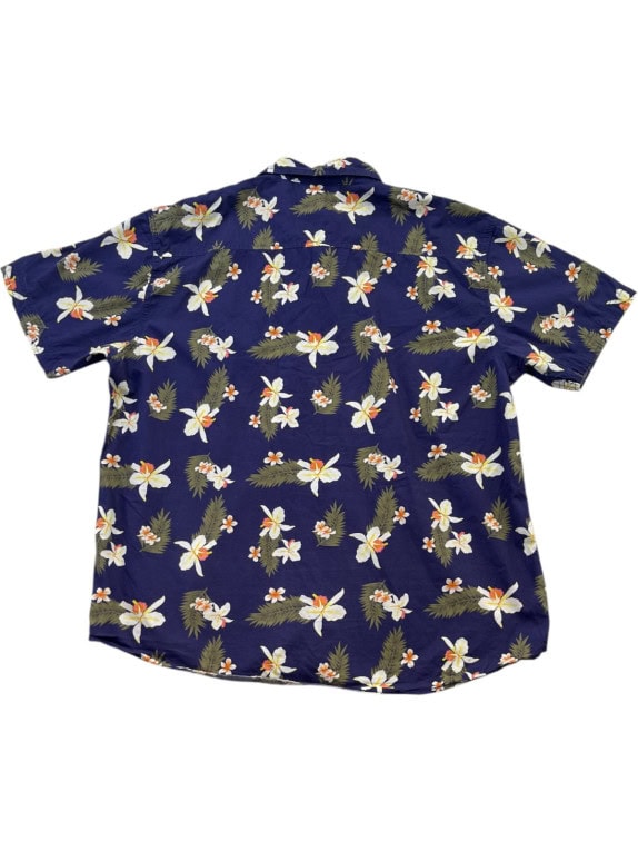 FREE PLANET CAMICIA FLOREALE NAVY UOMO PRE OWNED L
