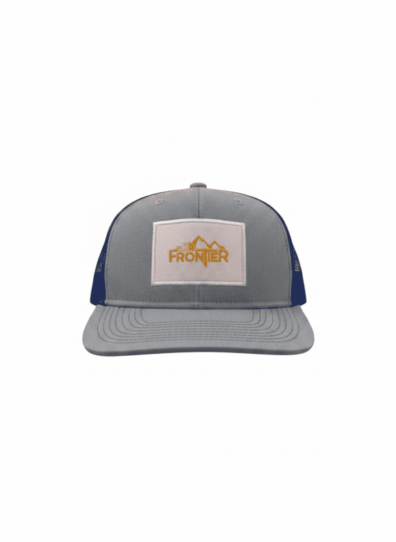 FRONTIER TRUCKER CAP GREY BLUE MEN PRE OWNED