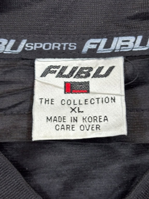 FUBU FOOTBALL JERSEY ATHLETIC STREETWEAR NERO UOMO PRE OWNED XL