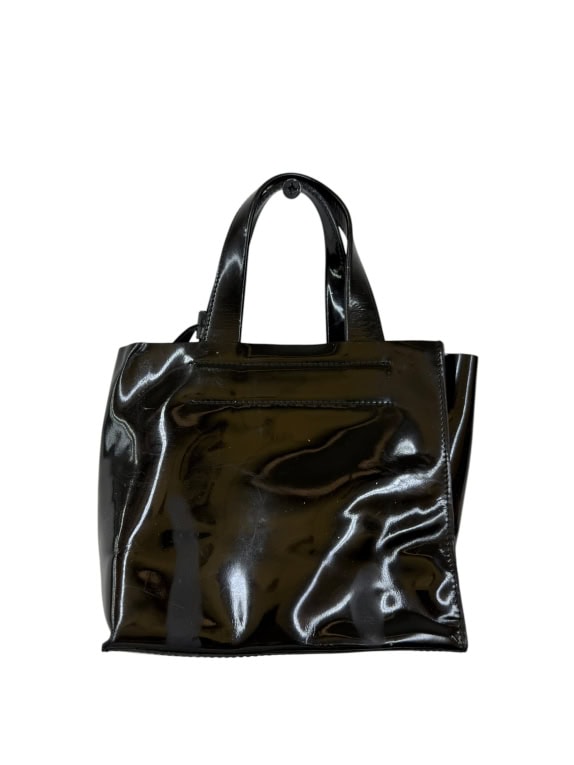 Furla δερμάτινη τσάντα χειρός patent vintage μαύρο ΓΥΝΑΙΚΕΙΟ one size pre-owned