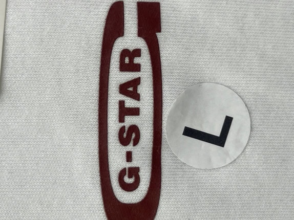 G STAR GRAPHIC TEE STREETWEAR WHITE MEN PRE OWNED L