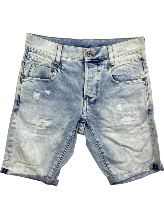 G-STAR RAW Shorts in denim vintage distressed azzurro da uomo S