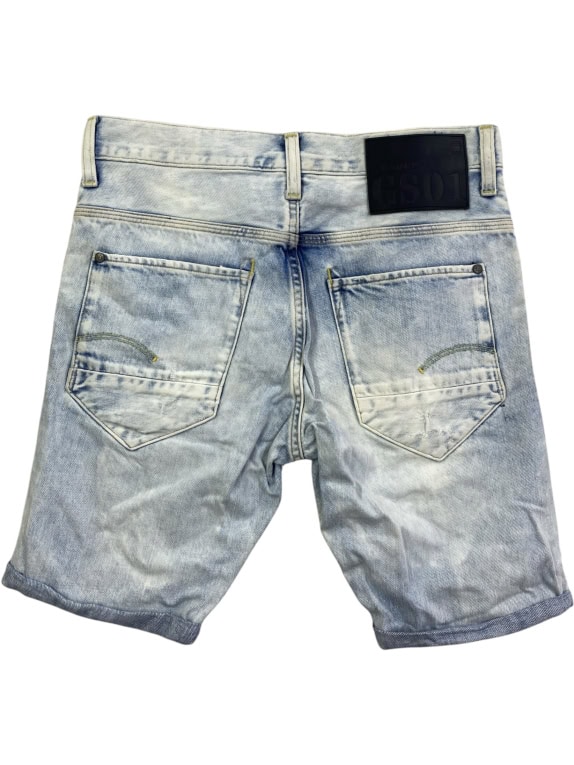 G-STAR RAW Shorts in denim vintage distressed azzurro da uomo S