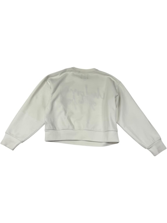 G-STAR RAW CREWNECK SWEATSHIRT OFF-WHITE WITH SCRIPT LOGO - S