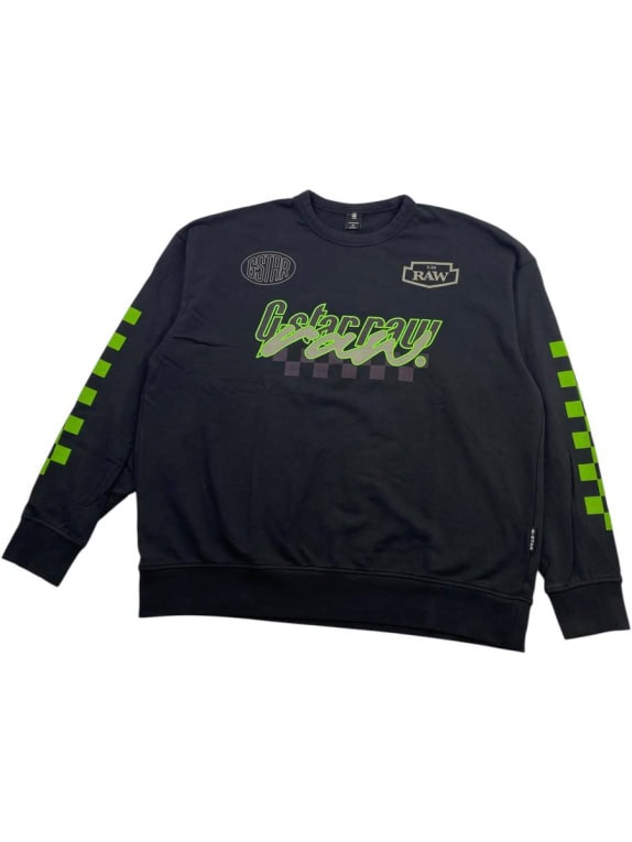 G-STAR RAW ΦΟΥΤΕΡ ΧΩΡΙΣ ΚΟΥΚΟΥΛΑ GRAPHIC MOTO ΜΑΥΡΟ ΑΝΔΡΙΚΟ XL