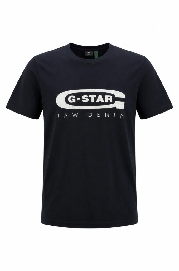 G STAR RAW G GRAPHIC TEE BLACK MEN PRE OWNED L