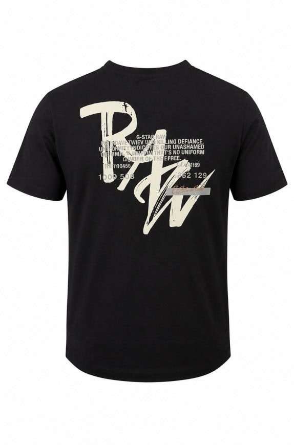 G STAR RAW GRAΦΙΚΟ T SHIRT ΜΑΥΡΟ ΑΝΤΡΙΚΟ PRE OWNED M