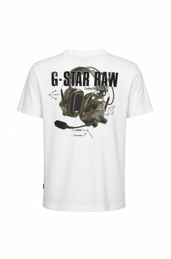 G STAR RAW GRAPHIC TEE ΛΕΥΚΟ ΑΝΤΡΙΚΟ PRE OWNED L