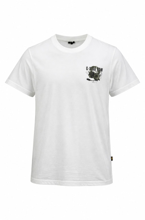 G STAR RAW GRAPHIC TEE ΛΕΥΚΟ ΑΝΤΡΙΚΟ PRE OWNED L