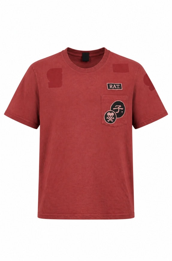 G STAR RAW GRAPHIC TEE RED UOMO PRE OWNED L