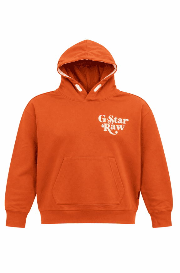 G STAR RAW HOODIE GRAPHIC ΠΟΡΤΟΚΑΛΙ ΑΝΔΡΙΚΟ PRE OWNED XL
