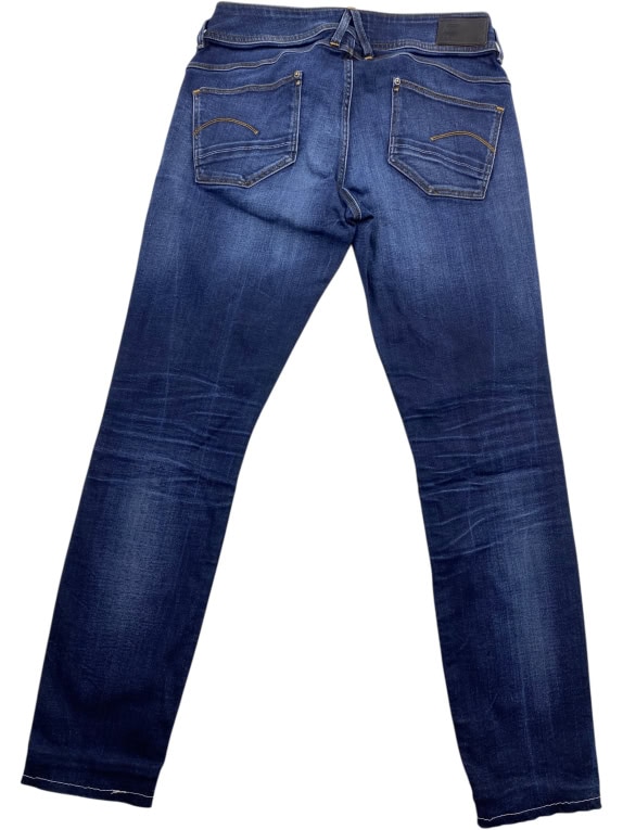 G-STAR RAW LYNN MID SKINNY JEANS LOGO ΜΠΛΕ ΓΥΝΑΙΚΕΙΟ XS/S