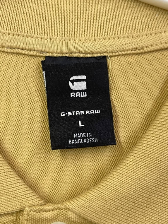G STAR RAW polo casual ocra da uomo L usata