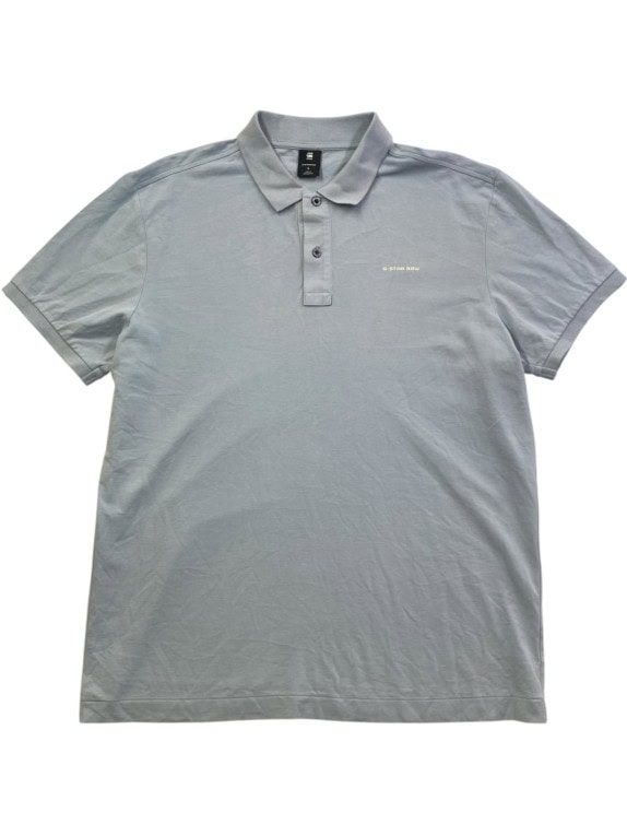 G STAR RAW ΜΠΛΟΥΖΑ POLO MINIMAL ΑΝΟΙΧΤΟ ΓΚΡΙ ΑΝΤΡΙΚΟ PRE OWNED L