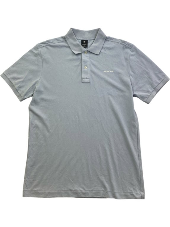 G STAR RAW POLO MINIMAL GRIGIO CHIARO UOMO PRE OWNED L