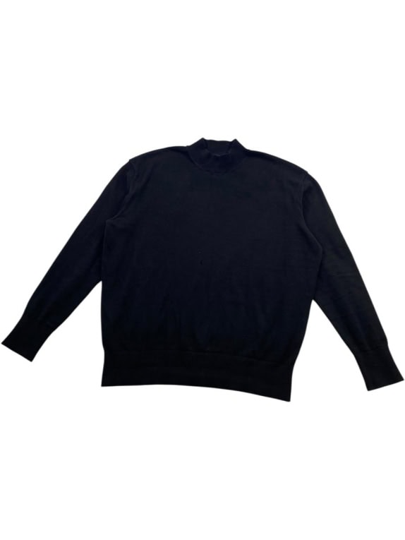 G-STAR RAW Maglia lavorata a maglia mock neck nera da uomo XL