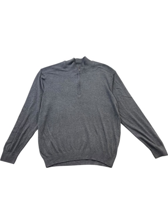 G STAR RAW HALF ZIP SWEATER MINIMAL CHARCOAL MENS PRE OWNED L
