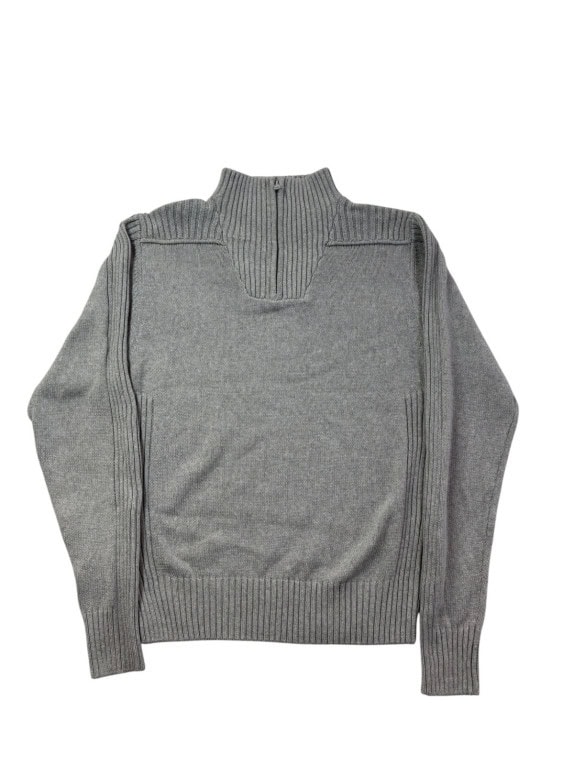 G STAR RAW HALF ZIP KNIT SWEATER MINIMAL GREY MENS PRE OWNED L