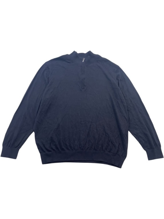 G STAR RAW HALF ZIP SWEATER MINIMAL NAVY MENS PRE OWNED XXL