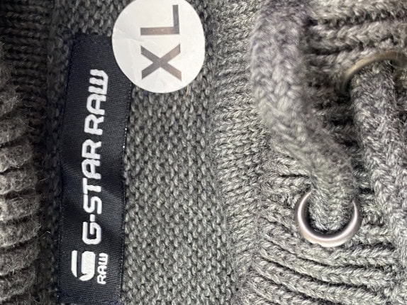 G STAR RAW MAGLIONE HALF ZIP COLLO MELANGE GRIGIO UOMO PRE OWNED XL