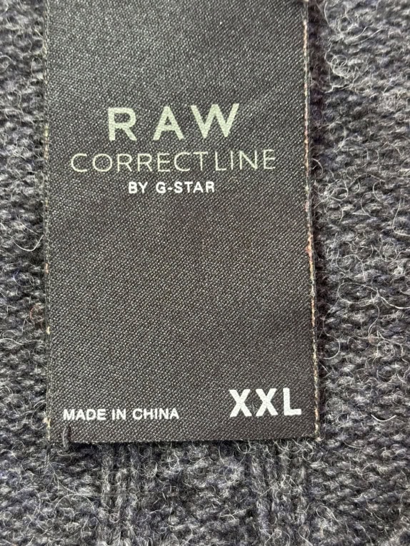 G STAR RAW ΠΛΕΚΤΟ ΠΟΥΛΟΒΕΡ ΚΛΑΣΙΚΟ ΑΝΘΡΑΚΙ ΑΝΤΡΙΚΟ PRE OWNED XXL