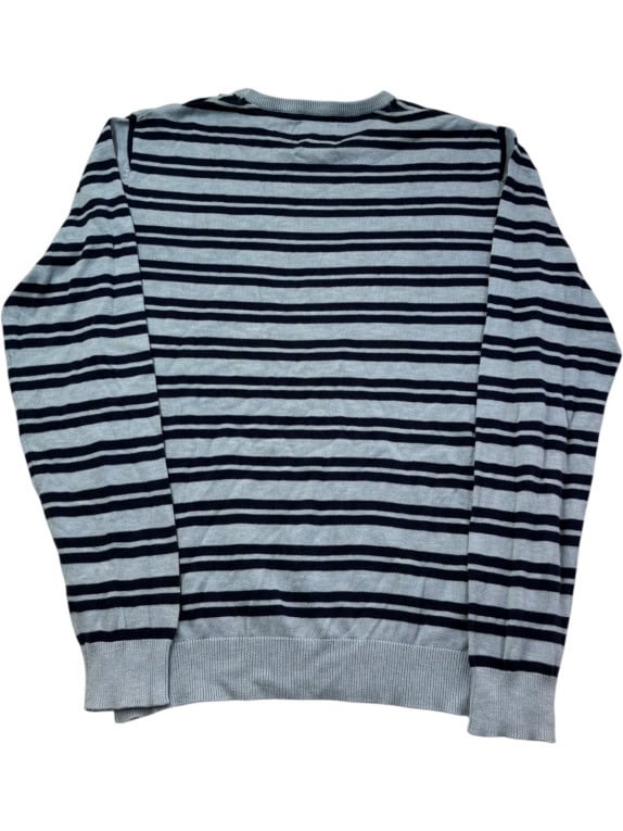 G STAR RAW MAGLIONE IN MAGLIA RIGATO AZZURRO NAVY UOMO PRE OWNED L