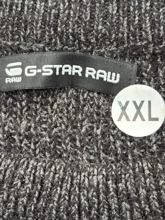 G STAR RAW MAGLIONE IN MAGLIA UTILITY CHARCOAL UOMO PRE OWNED XXL
