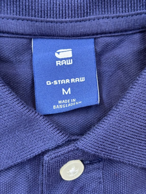 G STAR RAW POLO MINIMAL NAVY UOMO PRE OWNED M