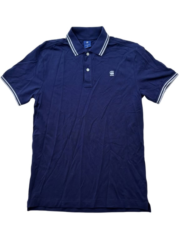 G STAR RAW POLO MINIMAL NAVY UOMO PRE OWNED M