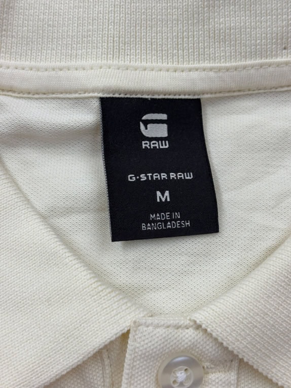 G STAR RAW POLO MINIMAL OFF WHITE ΑΝΤΡΙΚΟ PRE OWNED M