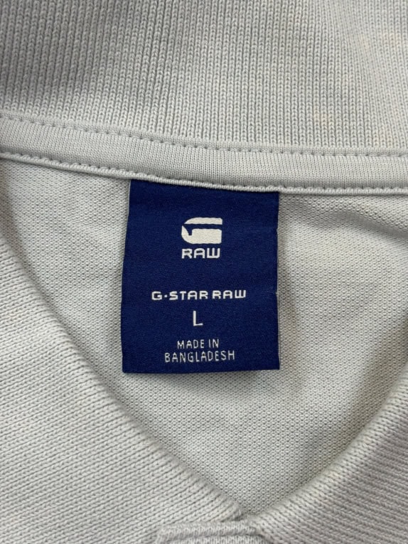 G STAR RAW POLO MINIMAL STONE GREY ΑΝΤΡΙΚΟ PRE OWNED L