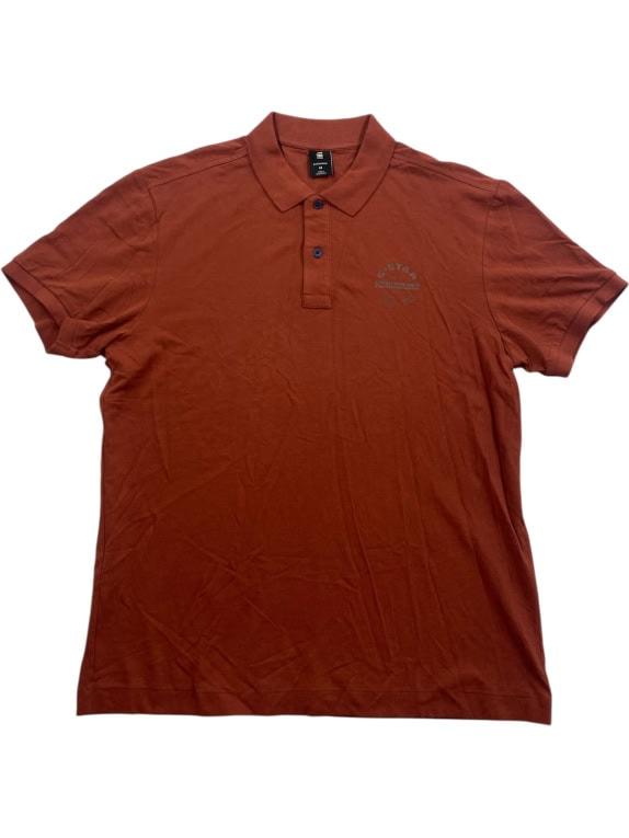 G-Star Raw Polo Μπλούζα Casual G-Star Originals Logo Κεραμιδί Ανδρική M