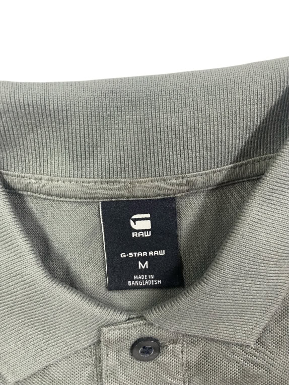 G-Star RAW Polo Μπλούζα Casual Originals Logo γκρι Ανδρικό M