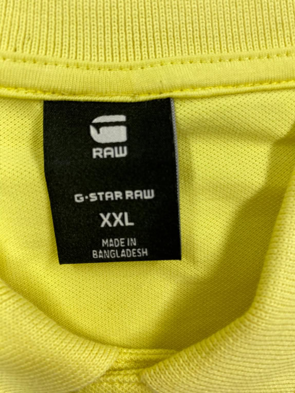 G-Star Raw Polo Μπλούζα Κίτρινη Basic Ανδρική XXL