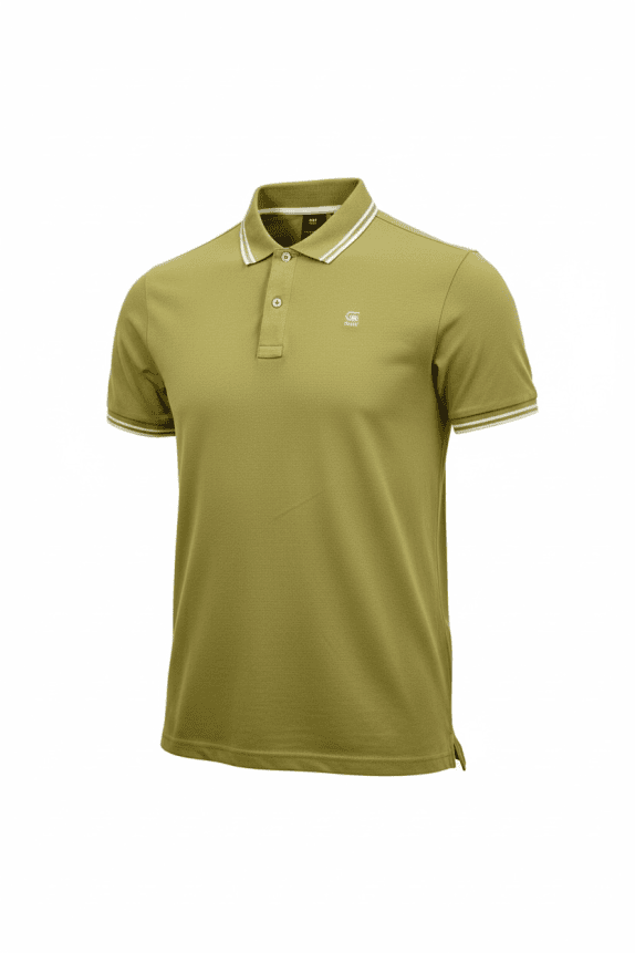 G-Star Raw Polo Μπλούζα Λαχανί με Ριγέ Γιακά Ανδρική L