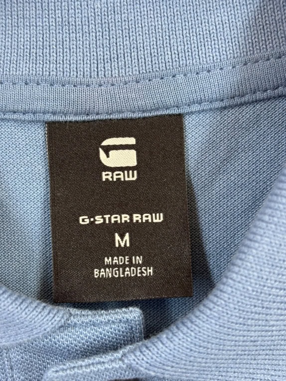G STAR RAW ΠΟΛΟ ΜΠΛΟΥΖΑ MINIMAL ΜΠΛΕ ΑΝΤΡΙΚΟ PRE OWNED M