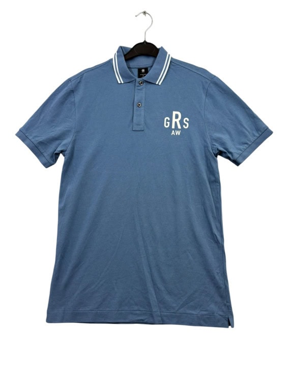 G STAR RAW ΠΟΛΟ ΜΠΛΟΥΖΑ MINIMAL ΜΠΛΕ ΑΝΤΡΙΚΟ PRE OWNED M