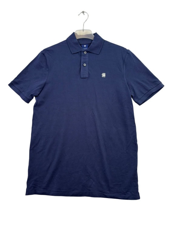 G STAR RAW POLO ΜΠΛΟΥΖΑ MINIMAL NAVY ΑΝΤΡΙΚΟ PRE OWNED S