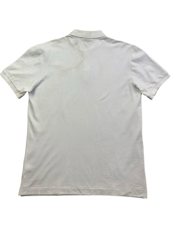 G STAR RAW POLO SHIRT MINIMAL OFF WHITE MEN PRE OWNED L