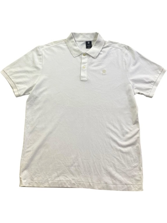 G STAR RAW POLO ΜΠΛΟΥΖΑ MINIMAL OFF WHITE ΑΝΤΡΙΚΟ PRE OWNED L