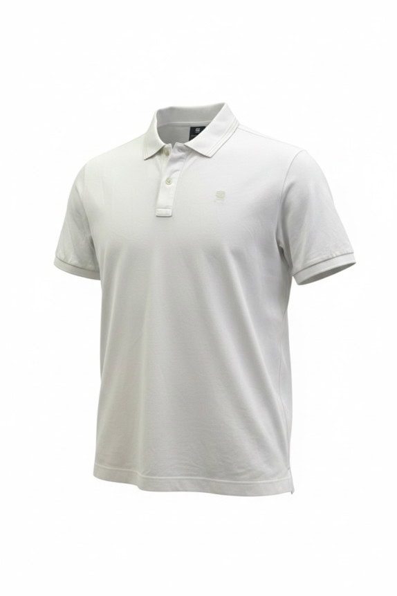 G STAR RAW POLO MINIMAL OFF WHITE UOMO PRE OWNED L