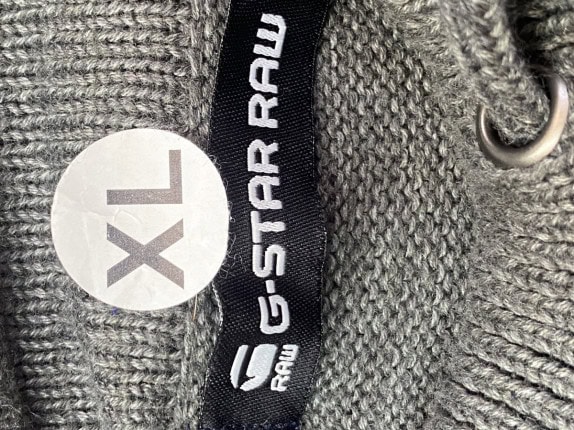 G STAR RAW HIGH NECK SWEATER MELANGE GREY MEN PRE OWNED XL