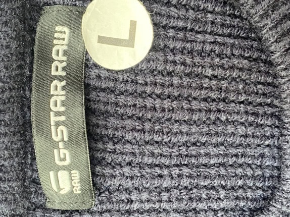 G STAR RAW PULLOVER MINIMAL NAVY MEN PRE OWNED L