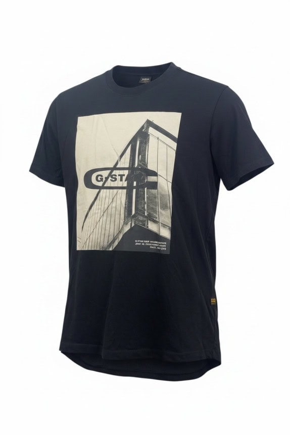 G STAR RAW T SHIRT GRAPHIC ΜΑΥΡΟ ΑΝΤΡΙΚΟ PRE OWNED XXL