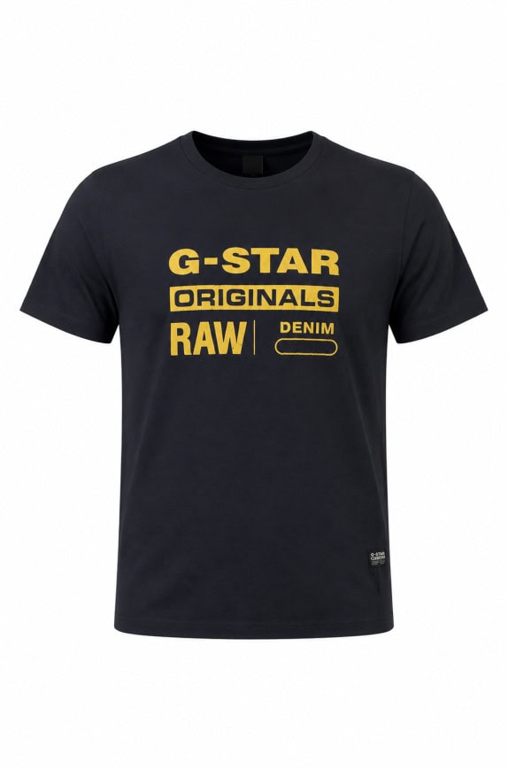 G STAR RAW T SHIRT GRAPHIC ΜΑΥΡΟ ΑΝΤΡΙΚΟ PRE OWNED L
