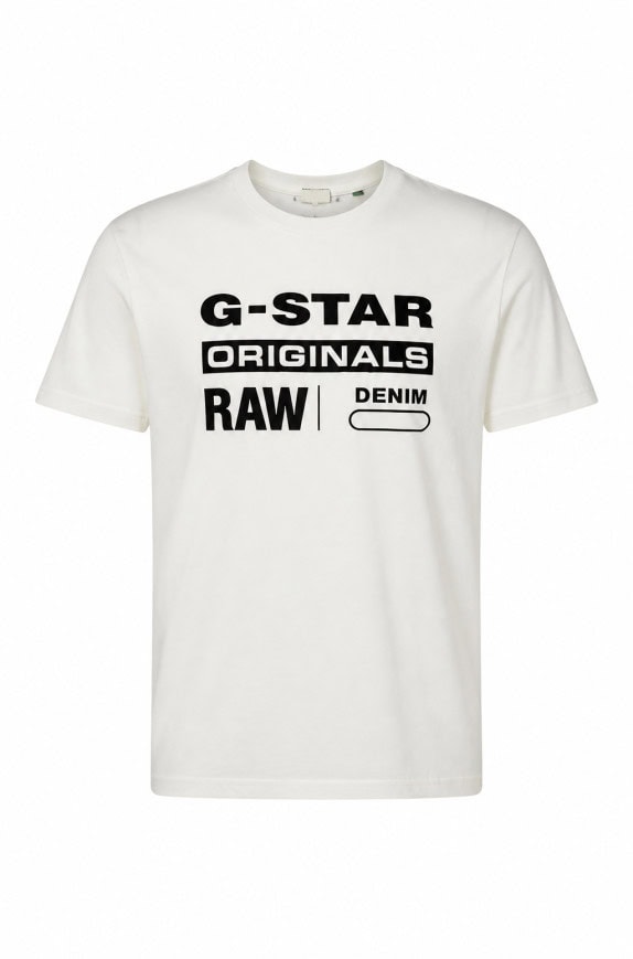 G STAR RAW T SHIRT GRAPHIC WHITE ΑΝΤΡΙΚΟ PRE OWNED L