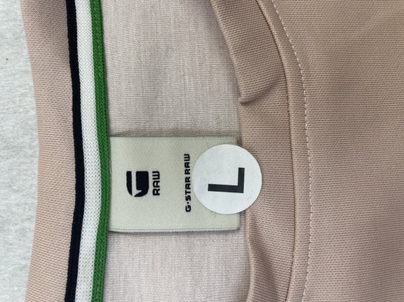 G STAR RAW T SHIRT MINIMAL BEIGE MEN PRE OWNED L