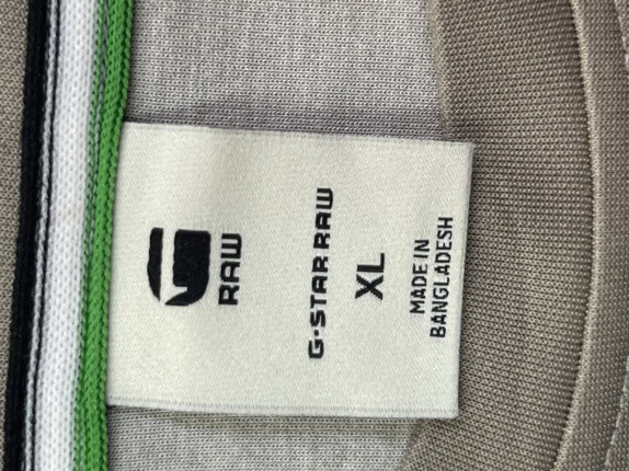 G STAR RAW T SHIRT MINIMAL KHAKI UOMO PRE OWNED XL